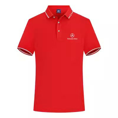 Polo Mercedes Benz Homme Tennis Manches Courtes Polo Extérieur été Loisirs Sports T-Shirt